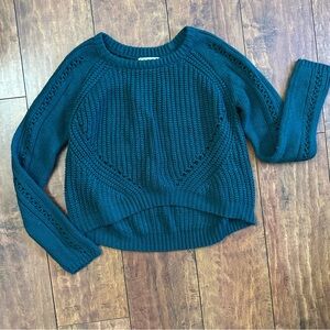 Olive & Oak Teal Green Knit Women's Sweater - Large